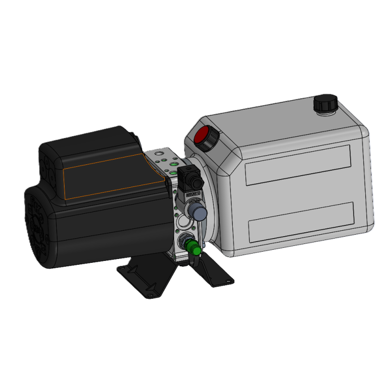 copy of MINI-CENTRALE DE LEVAGE DE BENNE - 12VDC - 2,1KW - DÉBIT 5 L/MIN - PRESSION 210 BAR - RESERVOIR 8L - PIED + CAPOT + TEL