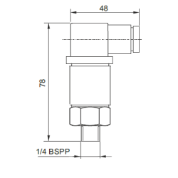 PRESSOSTAT 1/4'' MALE RÉGLABLE DE 20 A 300 BAR - F401300