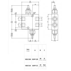 Limiteur de pression double 3/8'' - VBDC3803