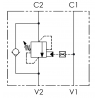 Valve d'équilibrage 1/4'' simple effet pour distrib. centre ouvert - VBCL1402S