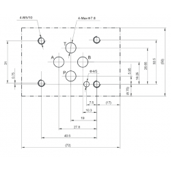 Électrovanne CETOP 3 - 4/3 AB fermé P vers T au neutre 12Vdc - DSG-3C60-N-01-D12
