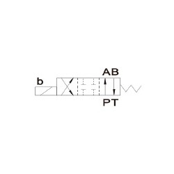 Électrovanne CETOP 3 - 4/2 - P vers A, B vers T au neutre - 24VDC - DSG-2B2-N-01-D24