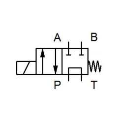 Électrovanne CETOP 3 - 4/2 - AB fermé P vers T au neutre - 24VDC - DSG-2B60B-N-01-D24