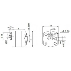 POMPE ENGRENAGES GROUPE 1 - 4,2CC SERIE G - E60603008