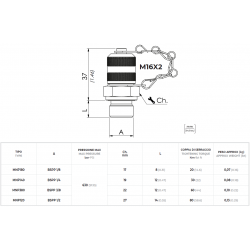 PRISE PRESSION 3/8'' - M16X200 - MNP380