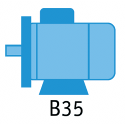 Moteur triphasé 230/400V 0,25kW 1500tr/min B35