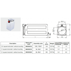 Réservoir plastique 6,2L - H60303020