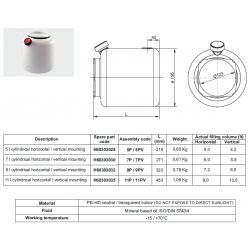 Réservoir plastique 9L - H60303035