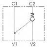 VRSE380 : Clapet anti-retour simple piloté 3/8''