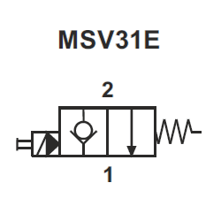 Solenoid valve 2/2 N.O in neutral - MSV31E0000