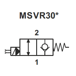 Solenoid valve 2/2 N.C in neutral - MSVR30E0000