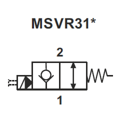 Solenoid valve 2/2 N.O in neutral - MSVR31E0000