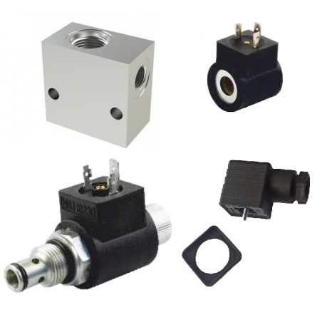 Bloc électrovanne 2/2 N.F - 1/4'' - 230Vac - Acier