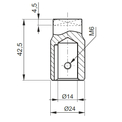 SEMI-COUPLAGE CÔTÉ MOTEUR POUR B14 CADRE 71 - E36100001