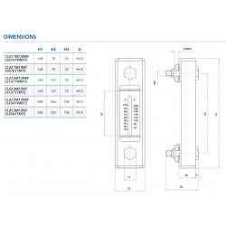 INDICATEUR DE NIVEAU VISUEL AVEC THERMOMETRE L127 - CLA12M10NT