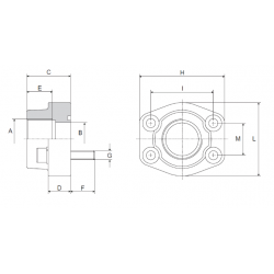 BRIDE DROITE TARAUDÉE 3'' - SAE 6000 PSI - CFS410GM