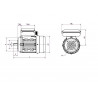 ALUMINIUM ELECTRIC MOTOR 0,75KW 230V - 1500 RPM - SIZE 80 - B14 - COND. PERM+START - PERF S3