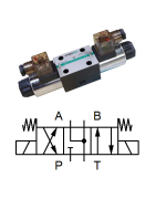 CETOP 3 - 4/3 - AB vers T, P fermé au neutre